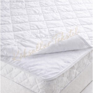 Sıvı Geçirmez Kapitone Alez 90x190 cm %100 Pamuk 57 Tel